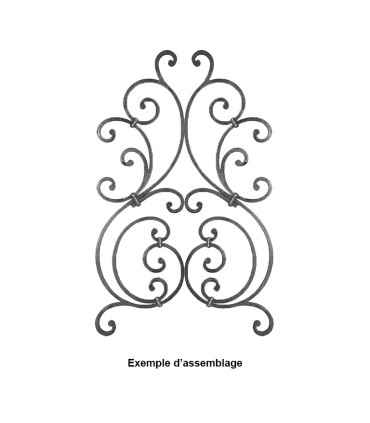 Panneau décoratif H830x260mm carré 12x12mm pour garde-corps