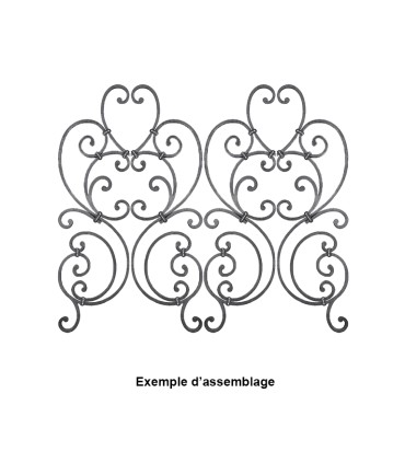 Panneau décoratif H875x260mm carré 12x12mm pour garde-corps