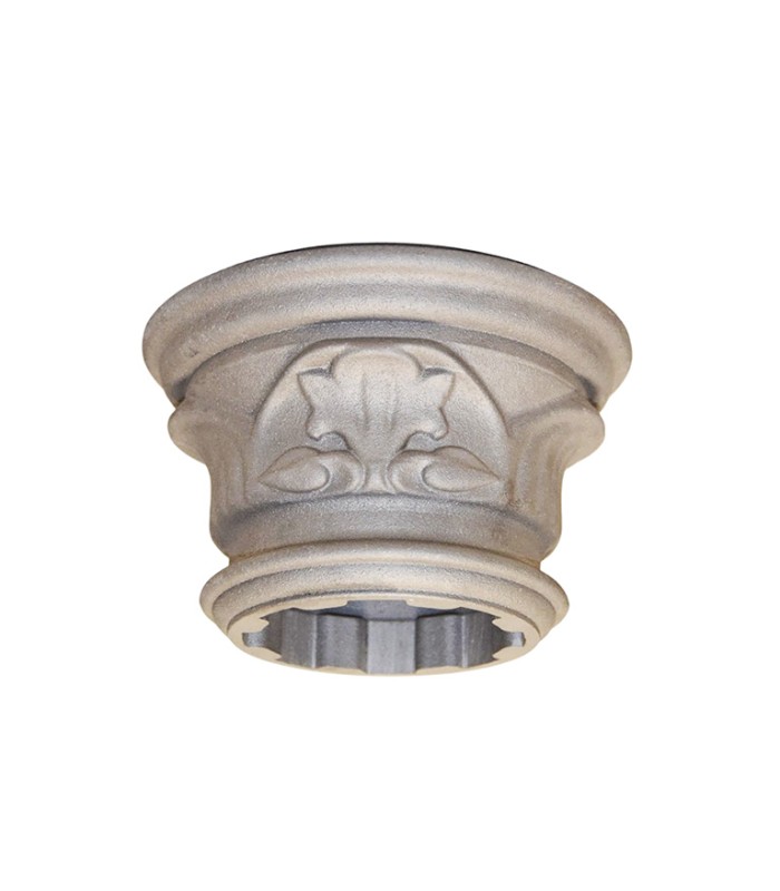 Chapiteau hauteur 97mm pour tube ø80mm cannelé aluminium poteau modulaire