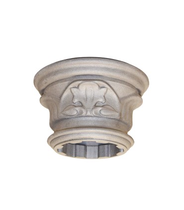 Chapiteau hauteur 97mm pour tube ø80mm cannelé aluminium poteau modulaire