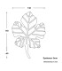 Feuille de vigne acier épaisse 140x130mm epr 3mm pour la décoration
