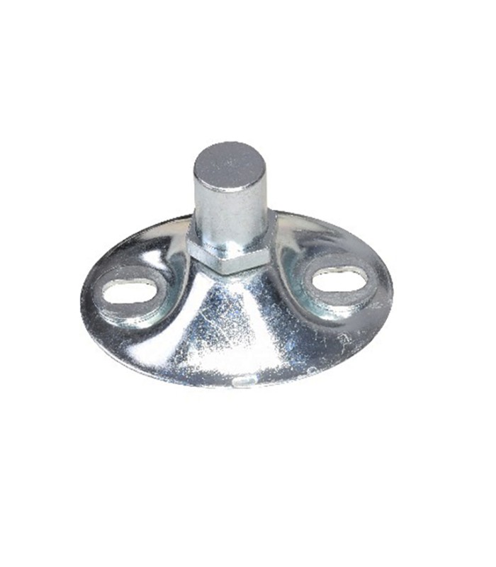 Crapaudine pivot 90x70mm axe ø20mm acier zingué à fixer au sol