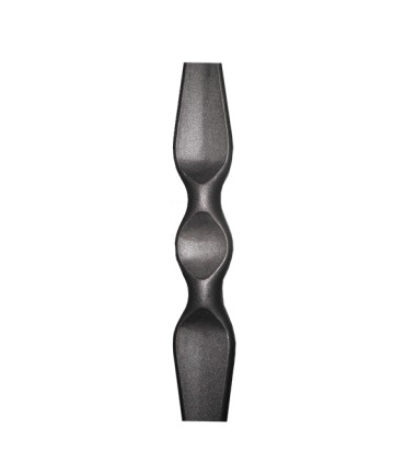 Balustre forgé coudé 1100mm rond ø14mm motif central pour escaliers et garde corps