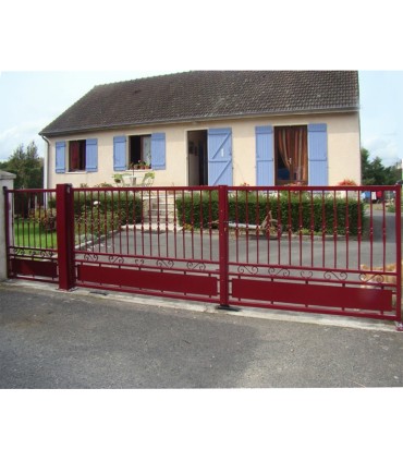 Barreaux acier forgé 1000mm rond de ø14mm un motif central estampé à chaud