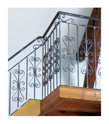 Balustre aluminium 1000mm carré de 14x14mm assemblé panneaux largeur 280mm