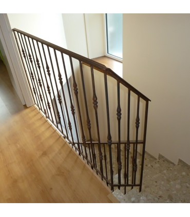 Balustres grenaillés 1000mm rond de ø14mm 2 motifs forgés pour escaliers