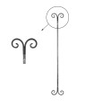 Balustre forgé 900mm carré de 14x14mm modèle droit amincis