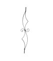 Balustre Art Déco 900mm carré de 12x12mm et platde 12x6mm forgé à chaud