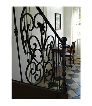 Poteaux acier tourné 1200mm rond de ø40mm haut décor excentré