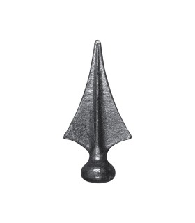 Pointe de lance 110mm diamètre 25mm triangulaire avec une base ronde