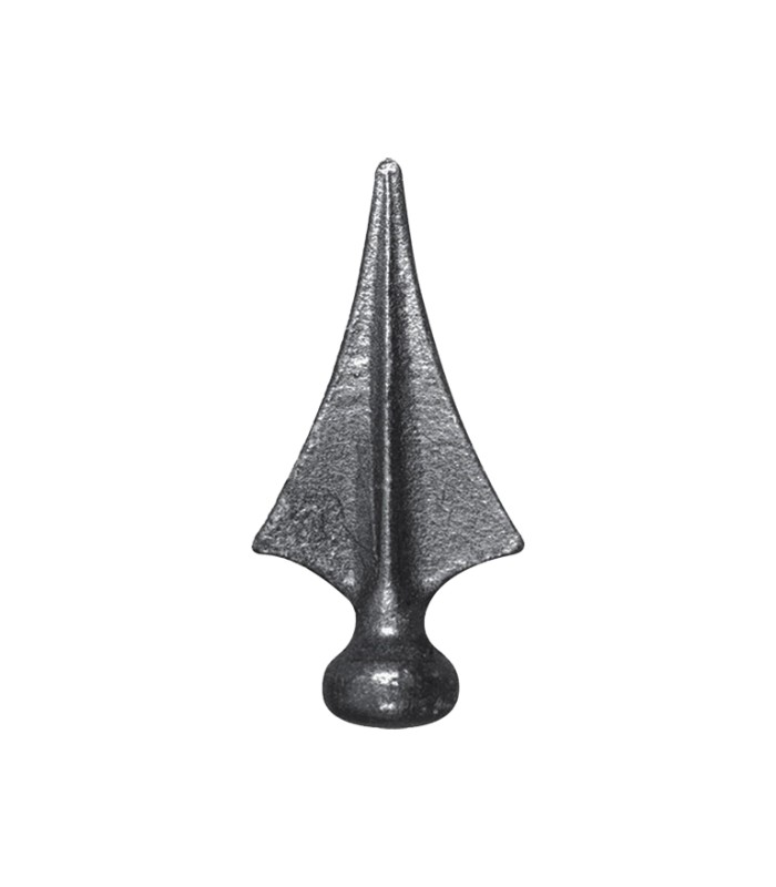 Pointe de lance 110mm diamètre 25mm triangulaire avec une base ronde