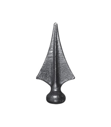 Pointe de lance 110mm diamètre 25mm triangulaire avec une base ronde