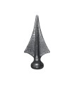 Pointe de lance 110mm diamètre 25mm triangulaire avec une base ronde