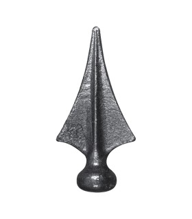 Pointe de lance 128mm diamètre 32mm en forme triangle base ronde