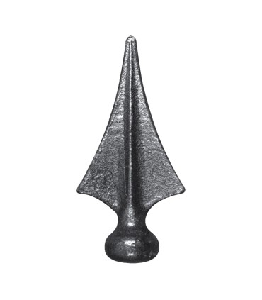 Pointe de lance 128mm diamètre 32mm en forme triangle base ronde