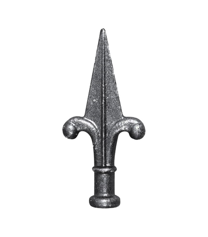 Pointe de lance 135mm collerette 26mm acier à souder au dessin rétro