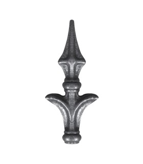 Pointe de lance 160mm collerette de 20mm acier en forme de croix collerette à souder