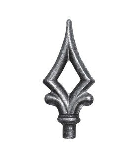 Pointes de lances 100mm diamètre 12mm acier ajouré à souder sur carotte