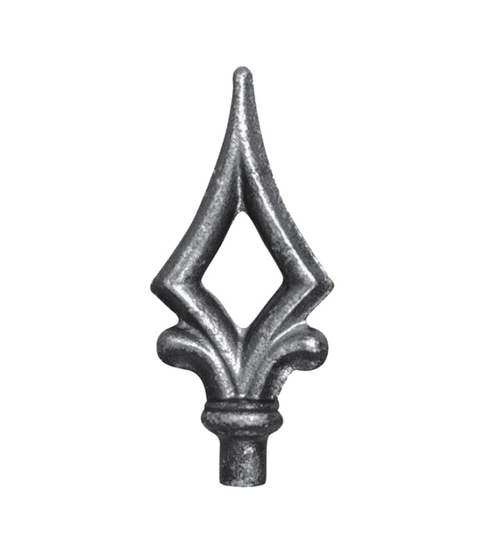Pointes de lances 100mm diamètre 12mm acier ajouré à souder sur carotte