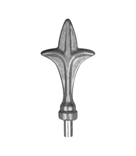 Pointe de lance 145mm embout de 16mm en aluminium pour portails et clotures