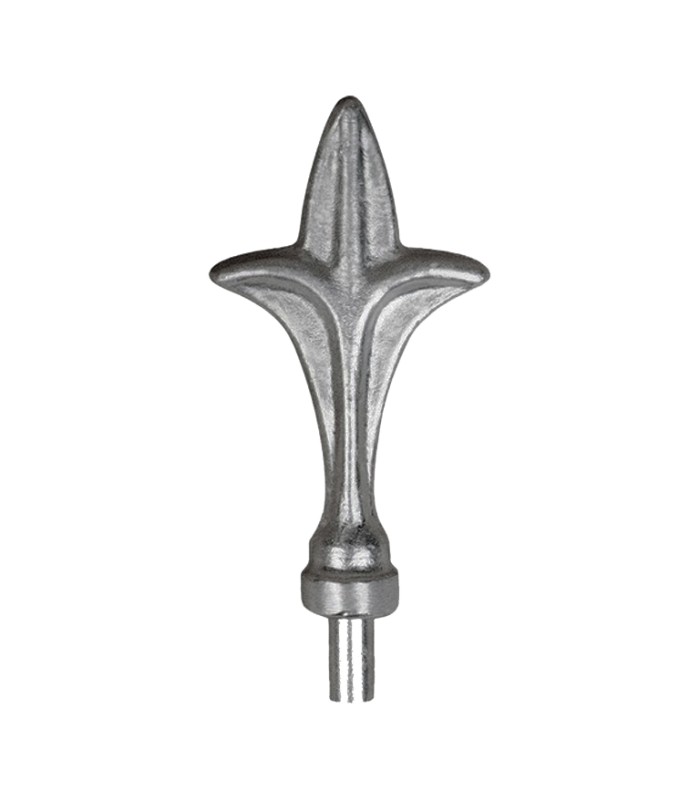 Pointe de lance 145mm embout de 16mm en aluminium pour portails et clotures