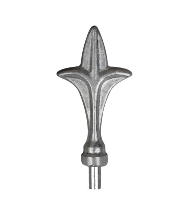 Pointe de lance 145mm embout de 16mm en aluminium pour portails et clotures