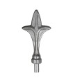 Pointe de lance 145mm embout de 16mm en aluminium pour portails et clotures