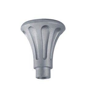 Base ou chapiteau 195mm pour tube ø80mm aluminium cannelé pour poteau