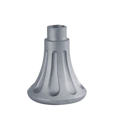 Base ou chapiteau 195mm pour tube ø80mm aluminium cannelé pour poteau