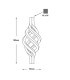Pigne torsadée 155mm carré de 14x14mm décorative en fer forgé