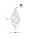 Pigne torsadée 180mm carré de 16x16mm décorative en fer forgé