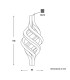 Pigne torsadée 200mm carré de 20x20mm décorative en fer forgé