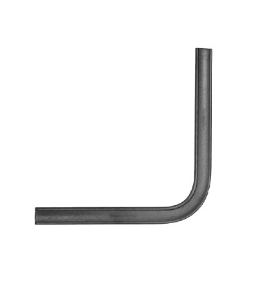 Coude 90° acier 40x8mm pour main courante profilée