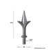 Pointes de lances 127mm embout de 14-5mm en aluminium pour décoration de portail