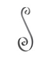 Volute S 316x119mm 20x3mm aluminium asymétrique extrémités simples