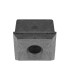 Jonction de crapaudine 40x40mm trou ø12mm aluminium pour tube