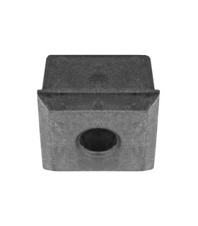 Jonction de crapaudine 40x40mm trou ø12mm aluminium pour tube