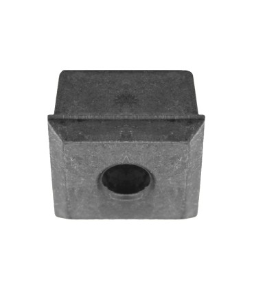 Jonction de crapaudine 40x40mm trou ø12mm aluminium pour tube