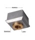 Jonction de Crapaudine 40x40mm alésage ø12mm aluminium et laiton