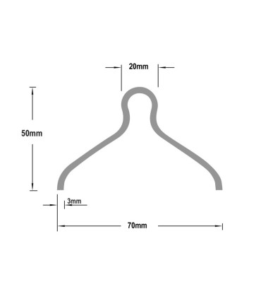 Rail à sceller en U Ø20mm longueur 3m pour portails coulissants