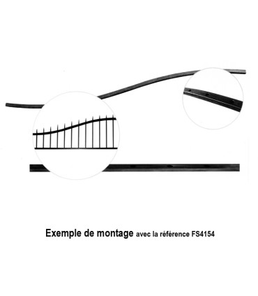 Cintre en forme de chapeau de gendarme 40x30mm percé de trous ø18mm