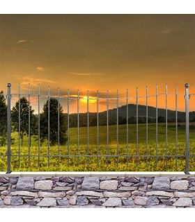 Grille de cloture Onda Milano 10 prête à poser
