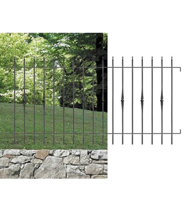 Grille de cloture VIENNA 12 prête à poser
