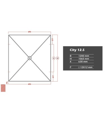 Barrière urbaine CITY 12S prête à poser
