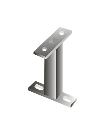 Pied support central long pour cloture