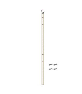 Poteau de cloture Gradius à sceller 1200mm