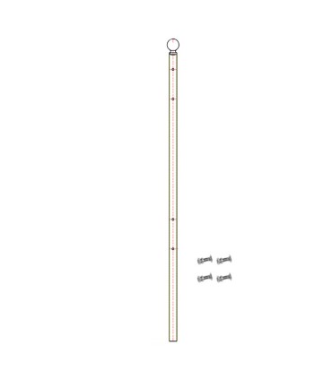 Poteau de cloture Gradius à sceller 1200mm