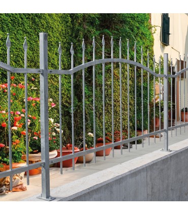 Poteau d'angle A SCELLER pour grille de clôture modèle ELEGANCE