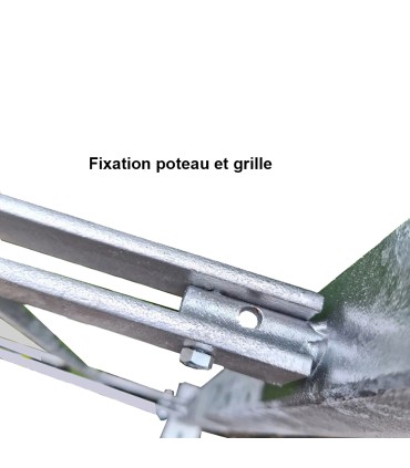 Poteau de départ A SCELLER pour grille de clôture modèle ELEGANCE