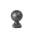 Pommeau sphérique hauteur 45mm ø30mm embase carrée 25x25mm, pommeau pour poteau ou escalier en acier forgé